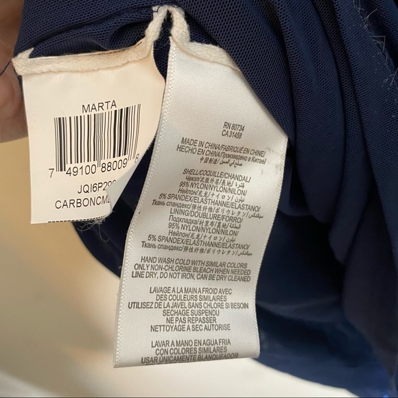 BCBG MaxAzria Marta Sequin Dress Short Sleeve Blue - Picture 5 of 8